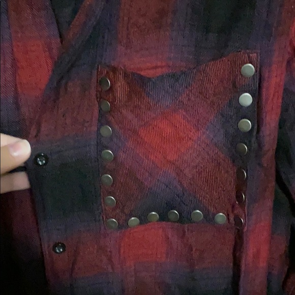 Red Navy Flannel - Picture 3 of 3